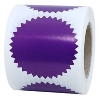 Hybsk 2" Gold Certificate Wafer Seals Labels Awards Legal Embossing Stickers (Bright Purple)