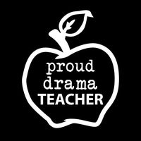 Proud Drama Teacher Apple Vinyl Decal Sticker | Cars Trucks Vans Windows Walls Cups Laptops | White | 5 X 4.1 | KCD1985