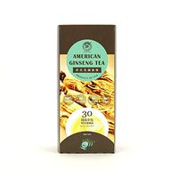 Hsu's Ginseng SKU 1035-30 | American Ginseng Tea, New 30ct | Cultivated Wisconsin American Ginseng Direct from Hsu's Ginseng Gardens | 许氏花旗參茶30包裝 | Single Serve Box, 西洋参