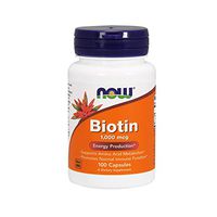 NOW Supplements, Biotin 1,000 mcg, Amino Acid Metabolism*, Energy Production*, 100 Capsules