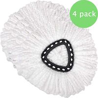 CleGuard Spin Mop Heads,4Pcs Anti-Abrasive Microfibers Replacement Mop Heads for  for O-Cedar ,Easy Wring and Easy Cleaning Mop Head.