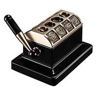 Jstyal968 Yalztc-zyq16 Cigar Cutter Cigar Scissors Bronze Eight Big Beast 4 Hole V-Shaped Cigar Knife Luxury Table (Color : A)