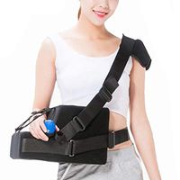 Arm Sling/Shoulder Immobilizer with Abduction Pillow for After Surgery, Broken Arm & Injury Support Adjustable Thumb Loop Quick-Release Waist Strap,Rightarm