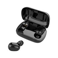 LFJNET L21 TWS Wireless Earphones Bluetooth 5.0 Headphones Mini Stereo Earbuds Sport Headset Bass Sound Built-in Micphone Black