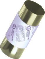 260 Brass Sheet, Unpolished (Mill) Finish, H02 Temper, ASTM B19/ASTM B36, 0.002" Thickness, 6" Width, 100" Length