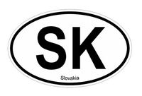 Slovakia SK Oval Vinyl Decal Sticker