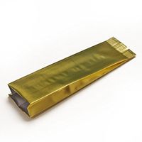 50ea - 3-1/4 X 2-1/2 X 13 Gold Foil Gusset Bag-Pkg - 5.4 mil Thick Gusset - 2 1/2"