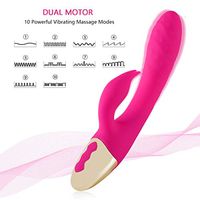 100% Waterproof Massager-10 Speed Powerful Vibration Mode-USB Charging-Full Body Multifunctional Household Handheld Self-Relaxing Massage Tool (Powder)