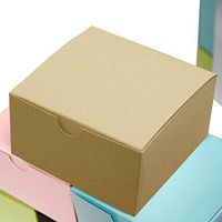 Efavormart 100pcs of 4x4x2 Natural Cake Box for Candy Treat Gift Wrap Box Party Favor Boxes for Bridal Shower Wedding Party