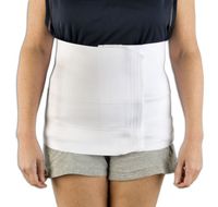 AT Surgical Abdominal Hernia Reduction White Color Binder with 4 Panels 12" Wide for Women - Double Extra Large