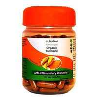 Ancient Nutraceuticals 100% Organic Pure Turmeric- 600mg 100 Veg Capsules