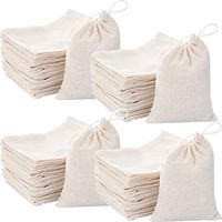 400 Pieces Cotton Muslin Bags Cotton Drawstring Pouch Gift Bags with Drawstring for Party Supplies Daily Use (4 by 3 Inch)