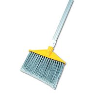 Rubbermaid Commercial Angle Broom, Metal Handle, Flagged Polypropylene Fill, Gray (FG638500GRAY)