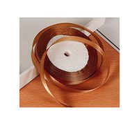 22Meters/Roll 6Mm Silk Satin Ribbons Baby Shower Birthday Party Wedding Engagement Christmas Halloween Gift Wrapping Ribbon,Coffee