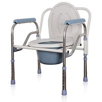 Bedside Commode Medical Steel Folding Bath Chair Seat/Toilet Seat/Safety Rails Elderly, Pregnant Woman