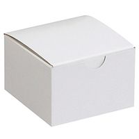 Aviditi Fiberboard Gift Box, 3" L x 3" W x 2" H, White, Case of 100 (GB332)