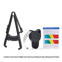 XuBa 70Mm Body Fat Caliper Body Fat Tester Skinfold Measurement Tape With Measurement Chart Body Health Care Tool Black