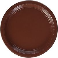 Chocolate Brown Round Paper Plates | 10.5" | Party Supply | 120 ct.