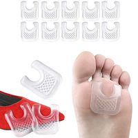 10 Pieces Waterproof Toe Cushions Pads, U-Shaped Gel Callus Pads from Rubbing, Reusable Callus Cushions
