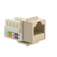 ACL RJ45 Female to 110 Punch Down Cat6 Keystone Jack, Beige/Ivory, 20 Pack
