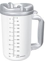 Drinking Mug, 20 oz. Clear Cup/Granite Lid Plastic Reusable, TM-20 - Case of 50