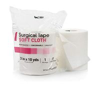 Medical Tapes. Case of 12 Surgical Tapes 3" x 10 yds. Non-sterile Soft Cloth Surgical Tapes for dressings and Medical Devices. High Adhesion. Hypoallergenic, Latex-Free. Bidirectional Tear.
