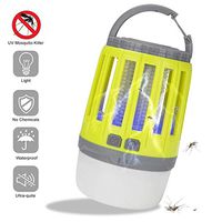 Mosquito Trap Lamp Zapper Killer USB Rechargeable,2-in-1 Insect Bug Zapper Lamp LED Camping Lantern Tent Light For Indoor&Outdoor Camping,Emergencies (color : Yellow)