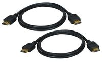 QVS HDG-K3 2-Pack 1.5-Meter High Speed HDMI UltraHD 4K Blu-ray HDTV Cables