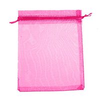 50 Pcs Organza Jewelry Gifts Drawable Box Wedding Gift Candy Mini Pouch Bag - Rose 9cm by 12cm Ameesi