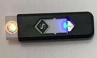 Superman Flameless Pilot Cigarette Lighter, Rechargeable Electronic Flameless USB Lighter (Black)