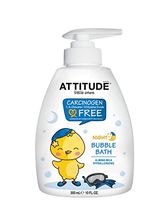 ATTITUDE Natural Baby Bubble Bath, Hypoallergenic, Vegan & dermatologically Tested, Soothing Almond Milk, 10 Fl. Oz