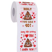 40th Birthday Gift for Men and Women- Happy Prank Toilet Paper - 40th Birthday Decorations, Party Supplies Favors - Funny Gag Gift Novelty Present for Him, Her - 380 Sheets & 3 Layers Design