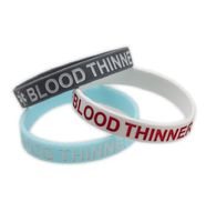 Adult Blood Thinner Silicone Wristbands - Lot of 3