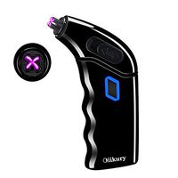 OIIKURY Plasma Lighter Tesla Rechargeable Windproof Electric Lighter Dual Arc (Matte Black)