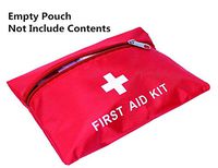 Jipemtra First Aid Fanny Pack First Aid Bag Red Travel Rescue Bag Empty Pouch First Responder Storage Compact Survival Medicine Bag Pocket Container for Car Home Ourdoors (Red 420D)