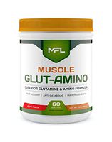 MFL Muscle Glut-Amino | Glutamine Complex | Amino Complex | 0 Sugar | Sweetened with Stevia | All-Natural | 60 Servings (Fruit Punch)