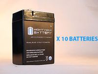 Mighty Max Battery ML4-6 - 6V 4.5AH BP4-6 SLA Replacement Battery with F1 Terminal - 10 Pack Brand Product