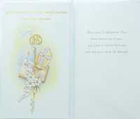 RA001 Children's First Communion Greeting Card from Sponsor. Includes envelope.