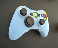One Piece 1x FOR Xbox 360 Remote Controller Silicon Protective Skin Case Cover -Light Blue Color