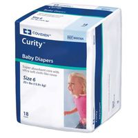 Covidien 80058A Curity Baby Diaper, Over 35 lb., XX-Large (Pack of 18)