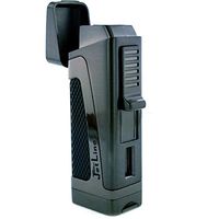 JetLine 49-330-GM Villano Triple Flame Dual Action Cigar Lighter with Cigar Punch - Gun Metal