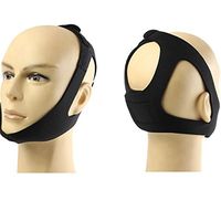 Anti Stop Snore Snoring Chin Strap Belt Stop Snoring Sleep Chin Support Strap Instant Snore Stopper - #1 Ranked Device! One Size Fits All! (Black)