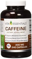 Vita Essentials Caffeine 200 Mg Capsules, 240 Count