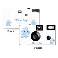 5 Elephant in Blue Disposable Cameras, Anniversary, Single use, Flash WM-51092-C