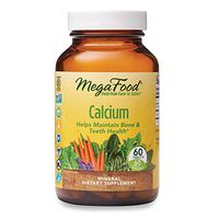 MegaFood, Calcium, Supports Healthy Bones and Teeth, Mineral Supplement, Gluten Free, Vegan, 60 Tablets (60 Servings)
