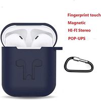 Bluetooth 5.0 True Wireless Bluetooth Earbuds Ehuntec Wireless Headset for Apple airpod HiFi Stereo Noise Cancelling in-Ear Bluetooth Headphone with Portable Shockproof Silicone Charging Case (Blue)