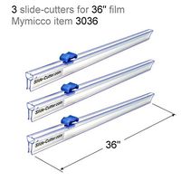 3 Slide Cutter Replacements for Your Commercial Kitchen 36” Plastic Food Wrap Box - 36” Long Rails - Direct to You from Our USA Warehouse - Mymicco Item 3036