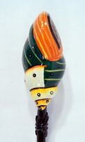 Hand Painted Back Scratcher Sea Shell 18" #1