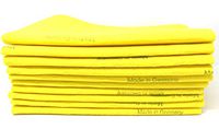 10 Pack EXTRA LARGE Original German Shammy Cloths Chamois Towels Super Absorbent For Pets, Parenting Tool Cleaning For Home And Commercial Use WHOLESALE BULK (Yellow)