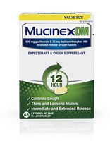 Mucinex Mucinex dm maximum strength extended release bi-layer tablets 68 count, White, 68 Count